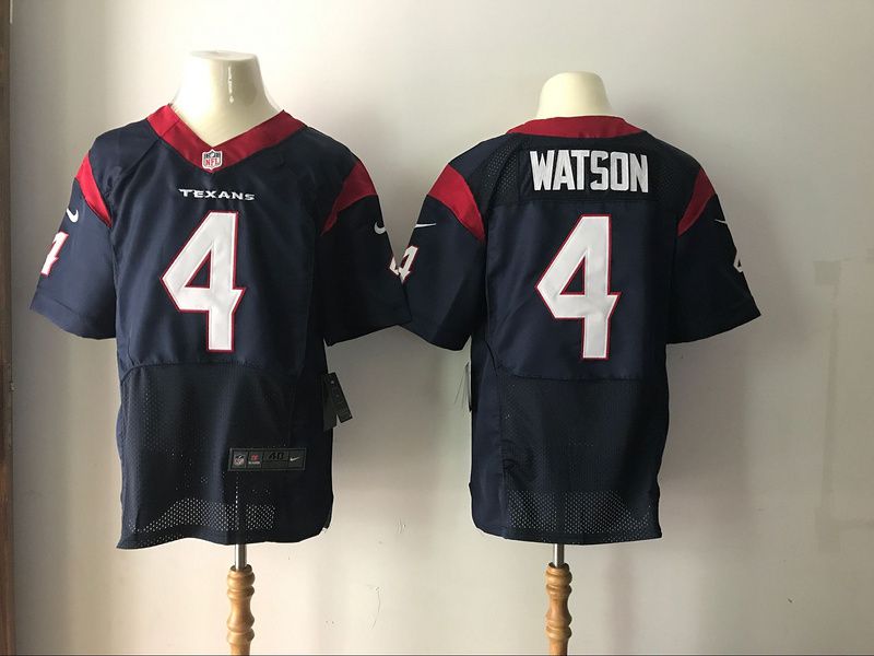 Men NFL Houston Texans #4 Watson Blue Elite 2017 Nike Jerseys->women mlb jersey->Women Jersey